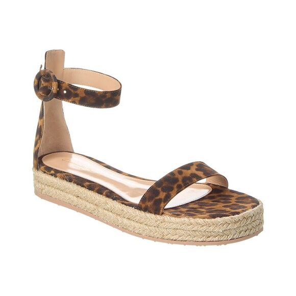 Gianvito Rossi Suede Platform Sandal Brown